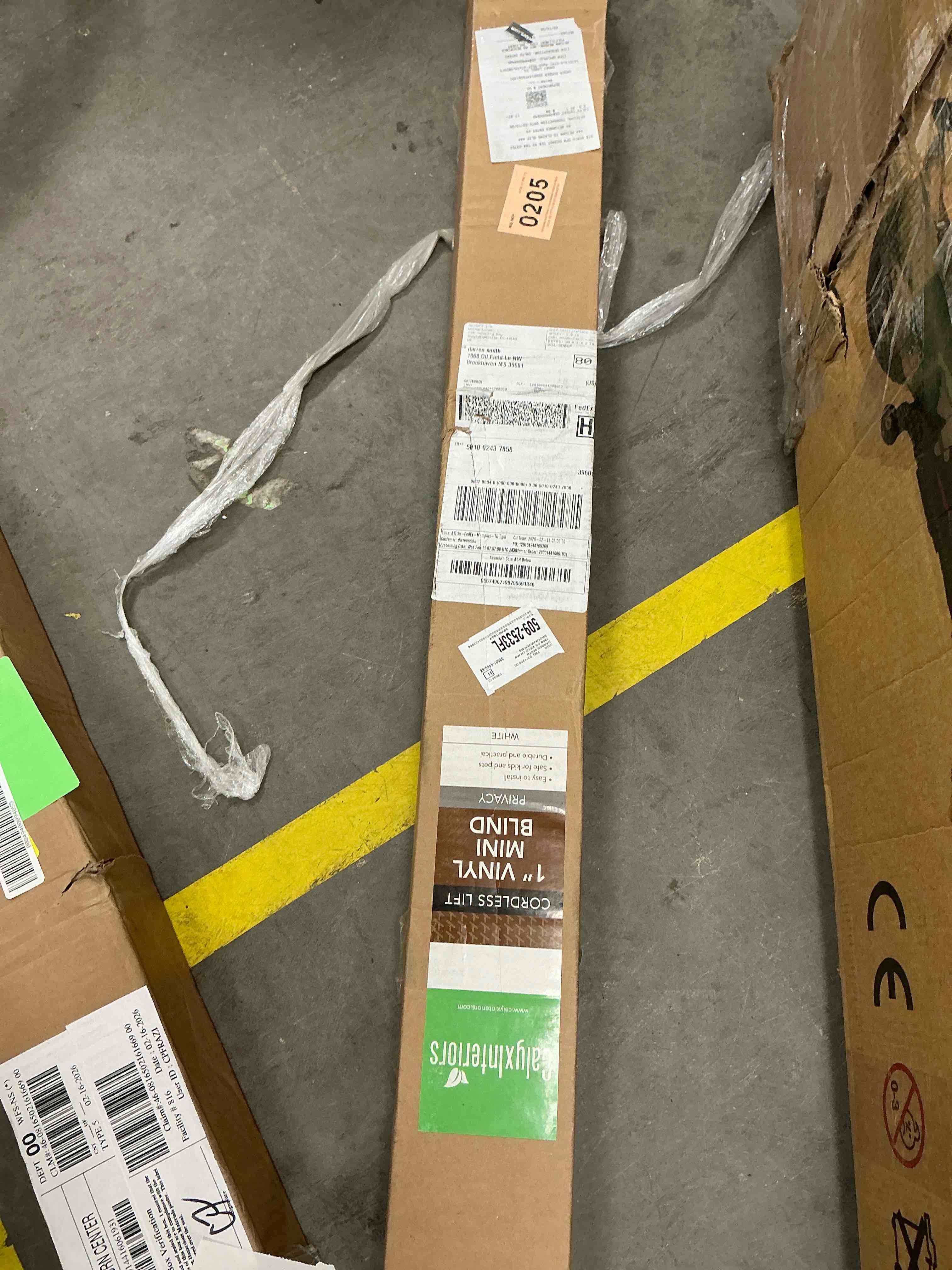 Condition photo showing New/Like New for Calyx Interiors Cordless White 1” Light Filtering Mini Blinds 34.5 W x 36 H Window Blinds for Home  Vinyl horizontal blinds for indoor windows