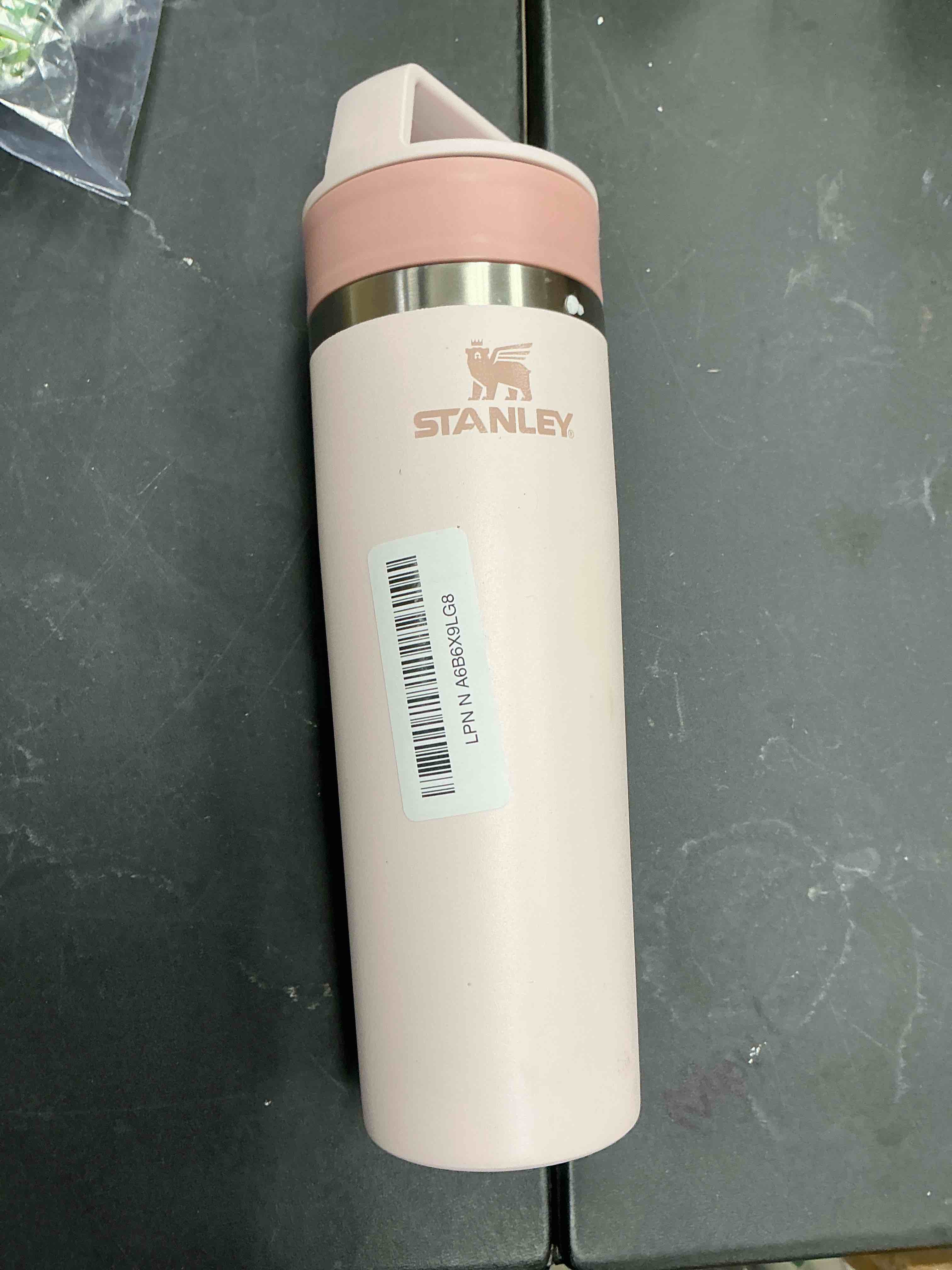 Condition photo showing Good Condition for STANLEY Cafe To Go Travel Mug 20 oz | Leakproof Two-Part Drink Through Lid | Tumbler Cup for Coffee, Tea and Drinks | Insulated Stainless Steel Coffee Mug | BPA-Free | Rose Quartz | Leakproof, Tumbler Cup, for Coffee, Tea and Drinks, Insulated Rose Quartz 20 Ounces