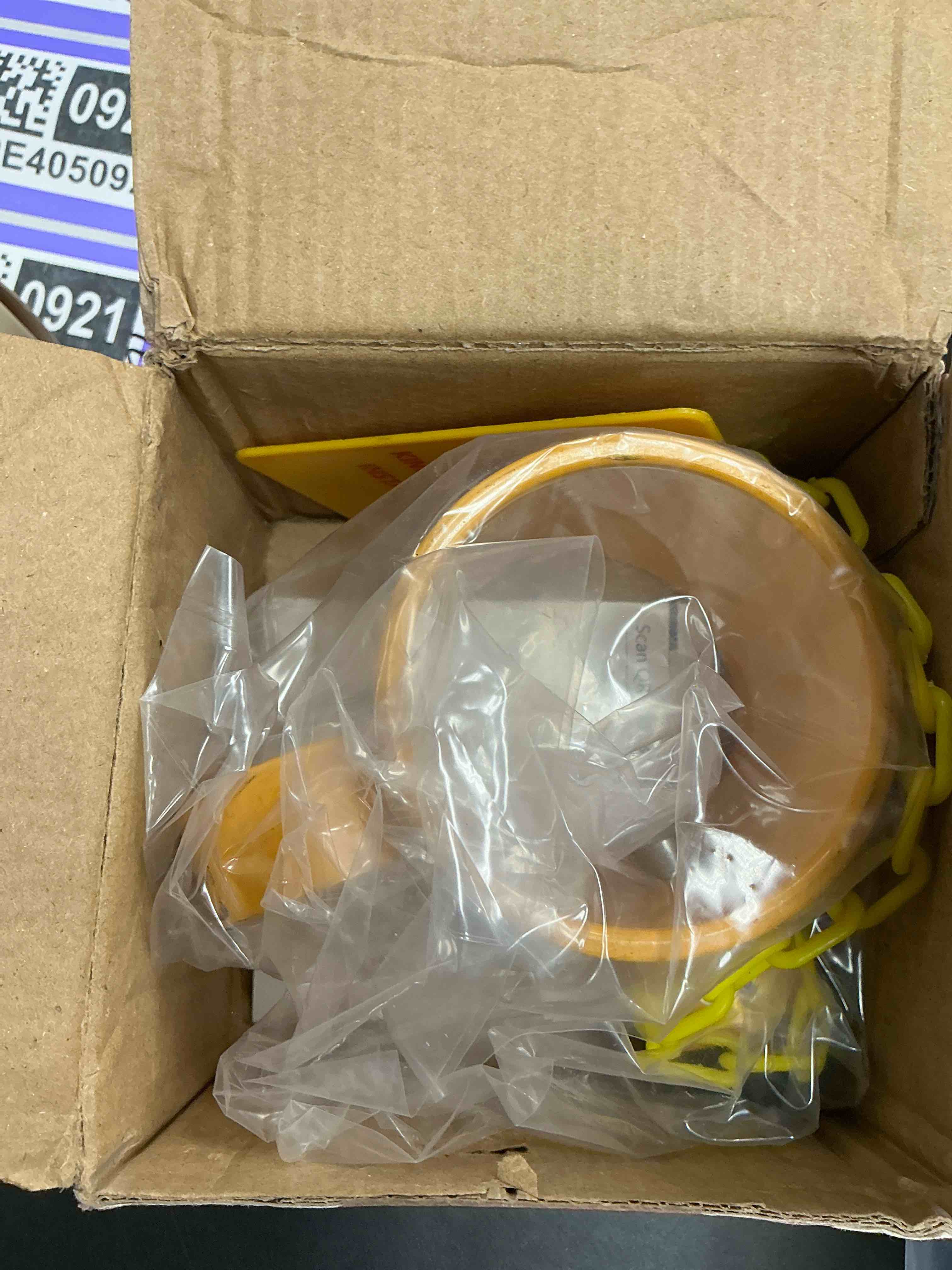 Condition photo showing New/Like New for BOYISEN 5th Wheel King Pin Lock Keyed Alike, Solid Steel Anti Theft for RVs, Container Trailers and Campers with Handles Warning Tag (Keyed Alike Yellow)