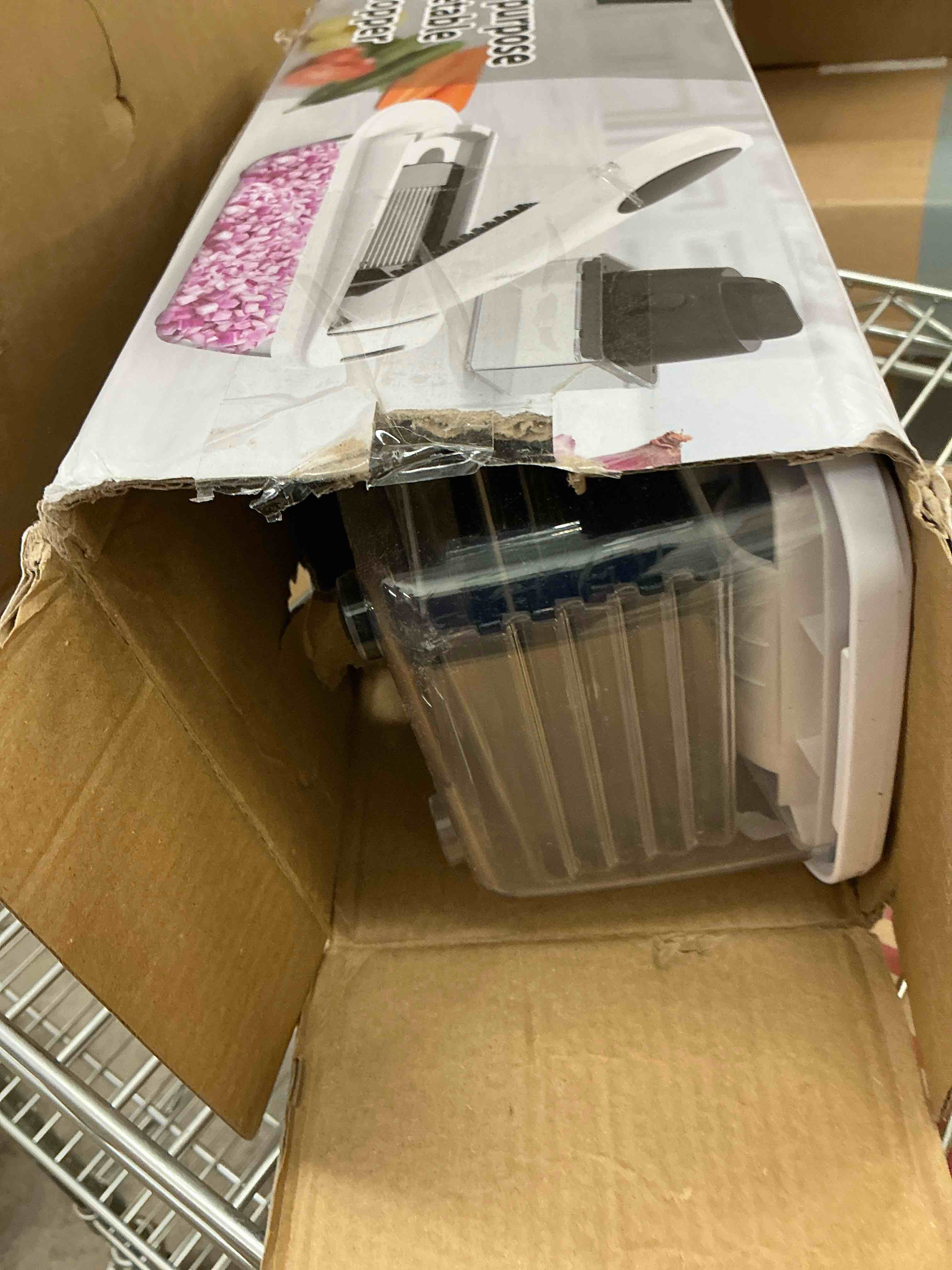 Condition photo showing Good Condition for 12 Blade All-in-1 Vegetable Chopper Mandoline Slicer with Container, Spiralizer with Containers, Food Chopper, Onion Chopper, Veggie Cutter for Salad, Kitchen Gadgets Accessories Essentials, White White 12-Blade