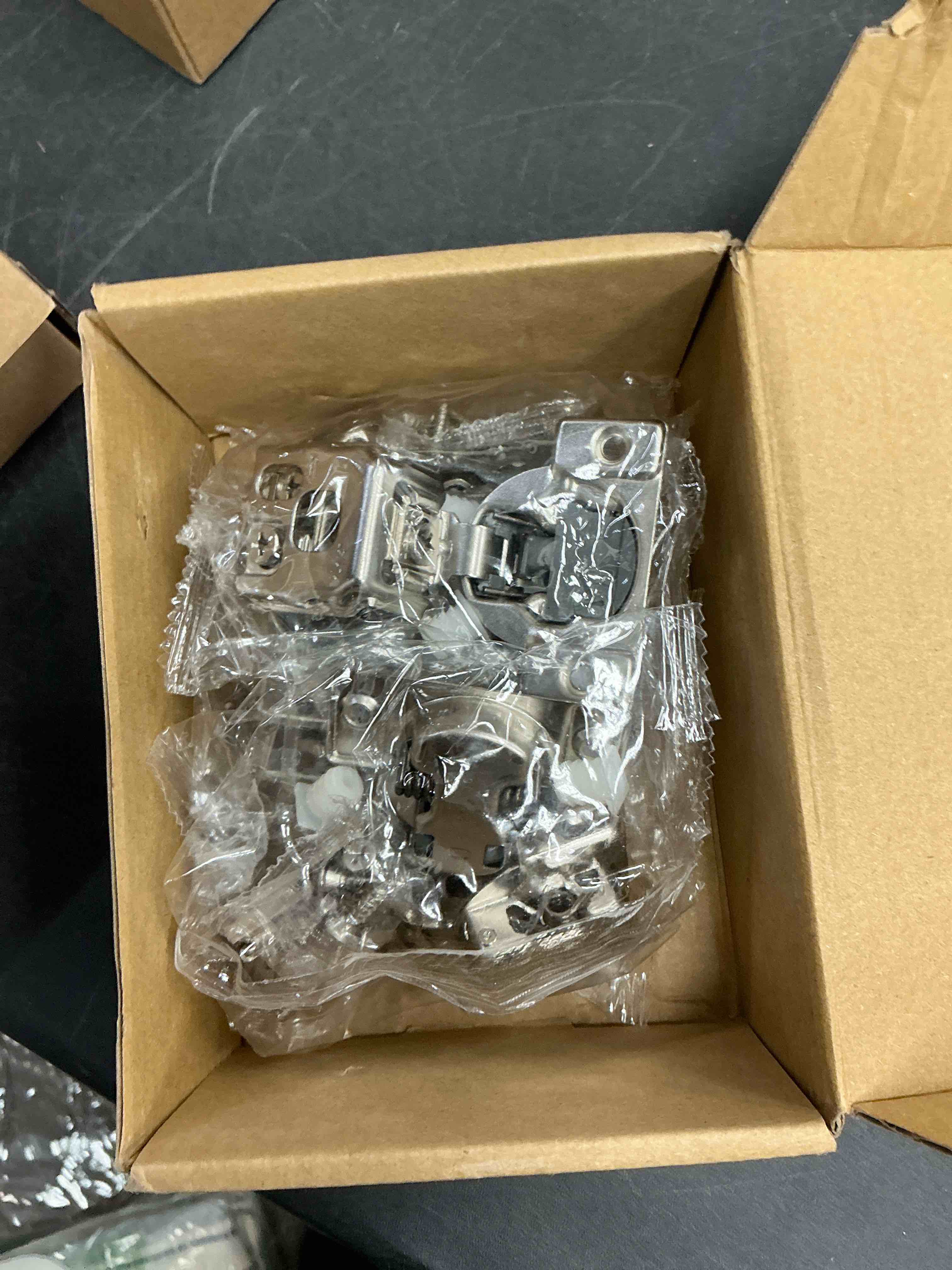 Condition photo showing New/Like New for Chibery 10 Pack 1-1/4" 4D Overlay Soft Close Concealed Hinges for Face Frame Door, Control Closing Speed, Smooth Slow Self Close Hinges, Satin Nickel, 105° Open Angle Stainless Steel Cabinet Hinges 1-1/4 inch Overlay 10 Pack