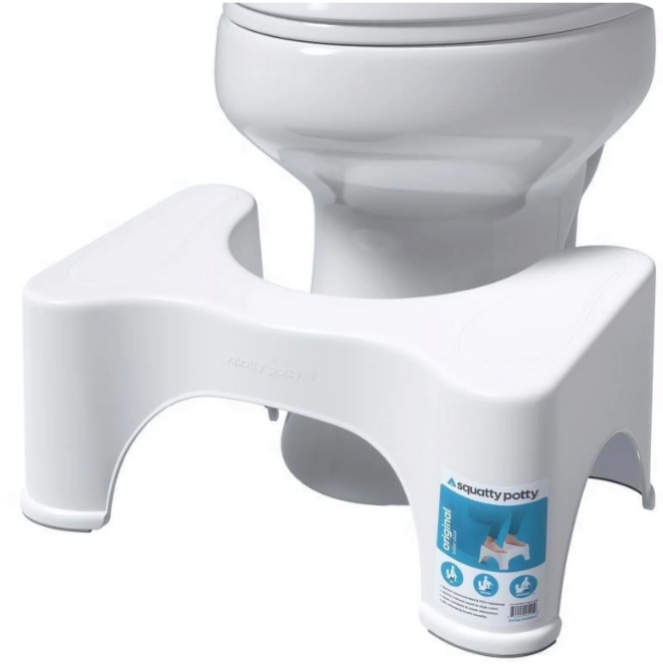 Squatty Potty 9 in Plastic Toilet Stool, White