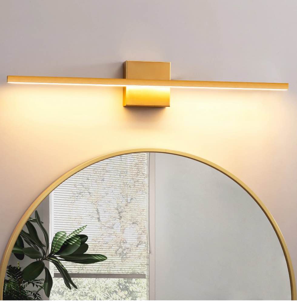 EDISHINE LED Bar Light Wall Mounted Vanity Lights for Bathroom Mirror,3000K Warm White 18 Watt