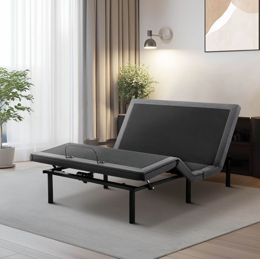 edx Adjustable Bed Frame, Individually Tilting Head and Foot with 2 USB Ports, Wireless Remote, Quiet Motor, Twin XL Size