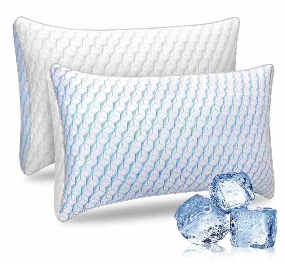 Cooling Bed Pillows Queen Size, Premium Down Alternative Pillows Set of 2 for Side, Back, and Stomach Sleepers