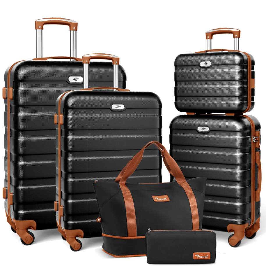 Gowill Luggage Set of 2 with Spinner Wheels  Lightweight 20-inch Carry on Luggage Large 28  Checked Luggage Rose Red