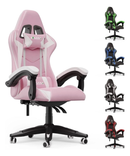 Bigzzia Gaming Chair Office Chair (Pink)