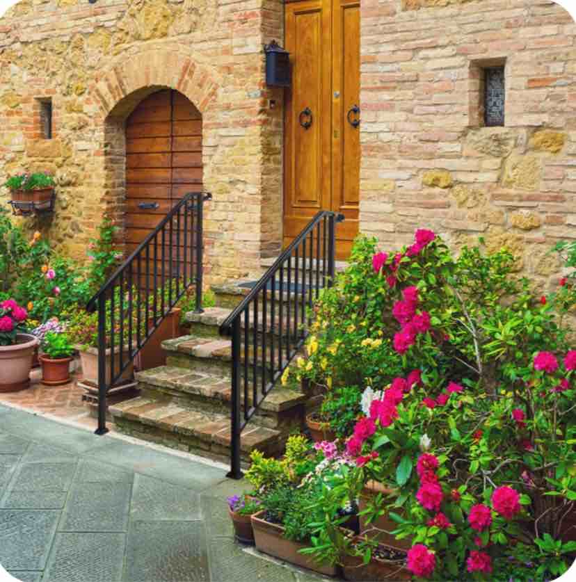 Zimtown 4-5 Step Galvanized Iron Picket Handrail for Outdoor Gardens and Steps with Installation Kit, Matte Black