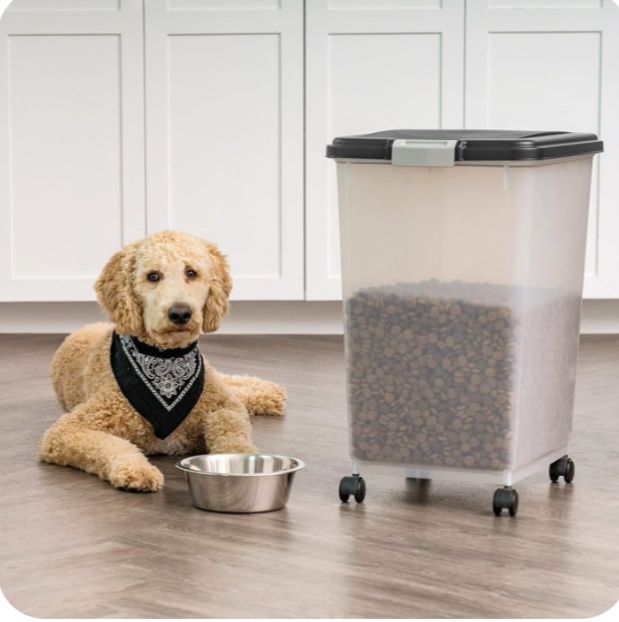 IRIS USA 54 Lbs. Airtight Pet Food Container | Dog & Cat Food Storage Bin