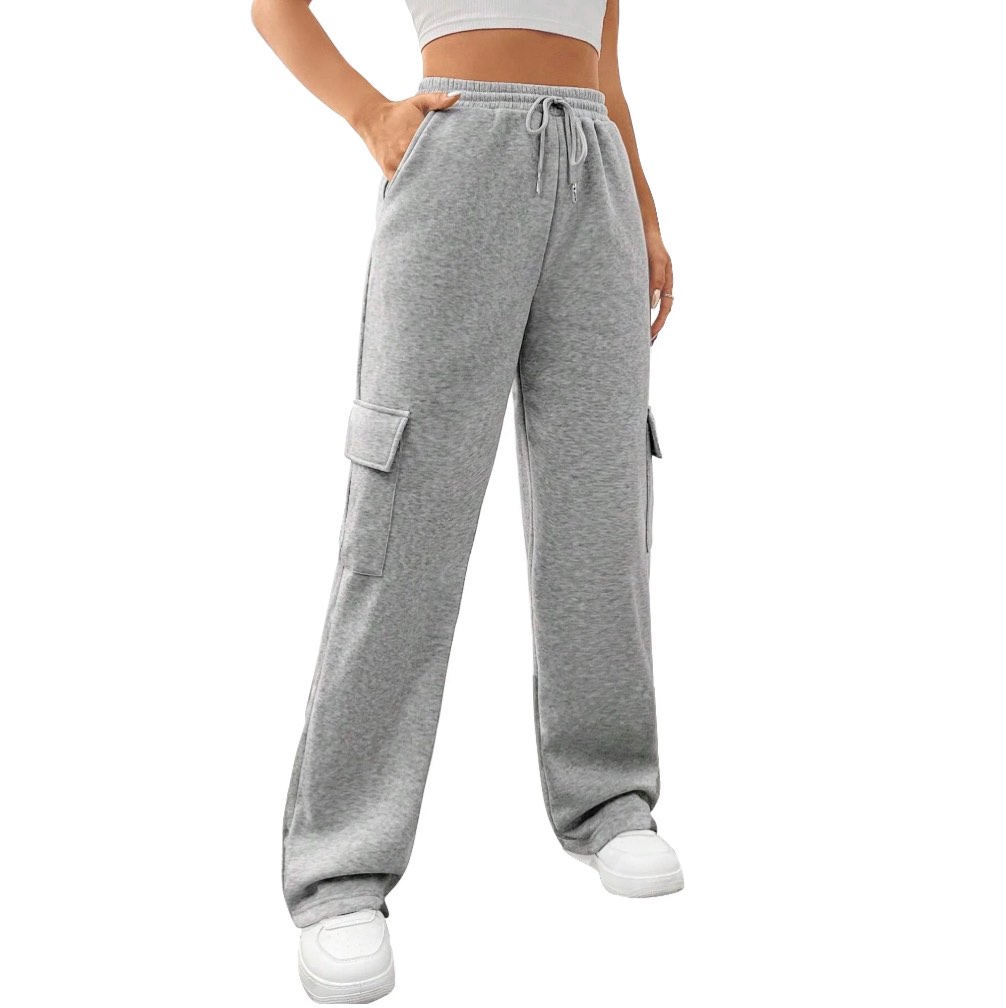 SWQZVT Womens 2XL Cargo Sweatpants Baggy Fleece High Waisted Joggers Sweat Pants Athletic Pants with Pockets