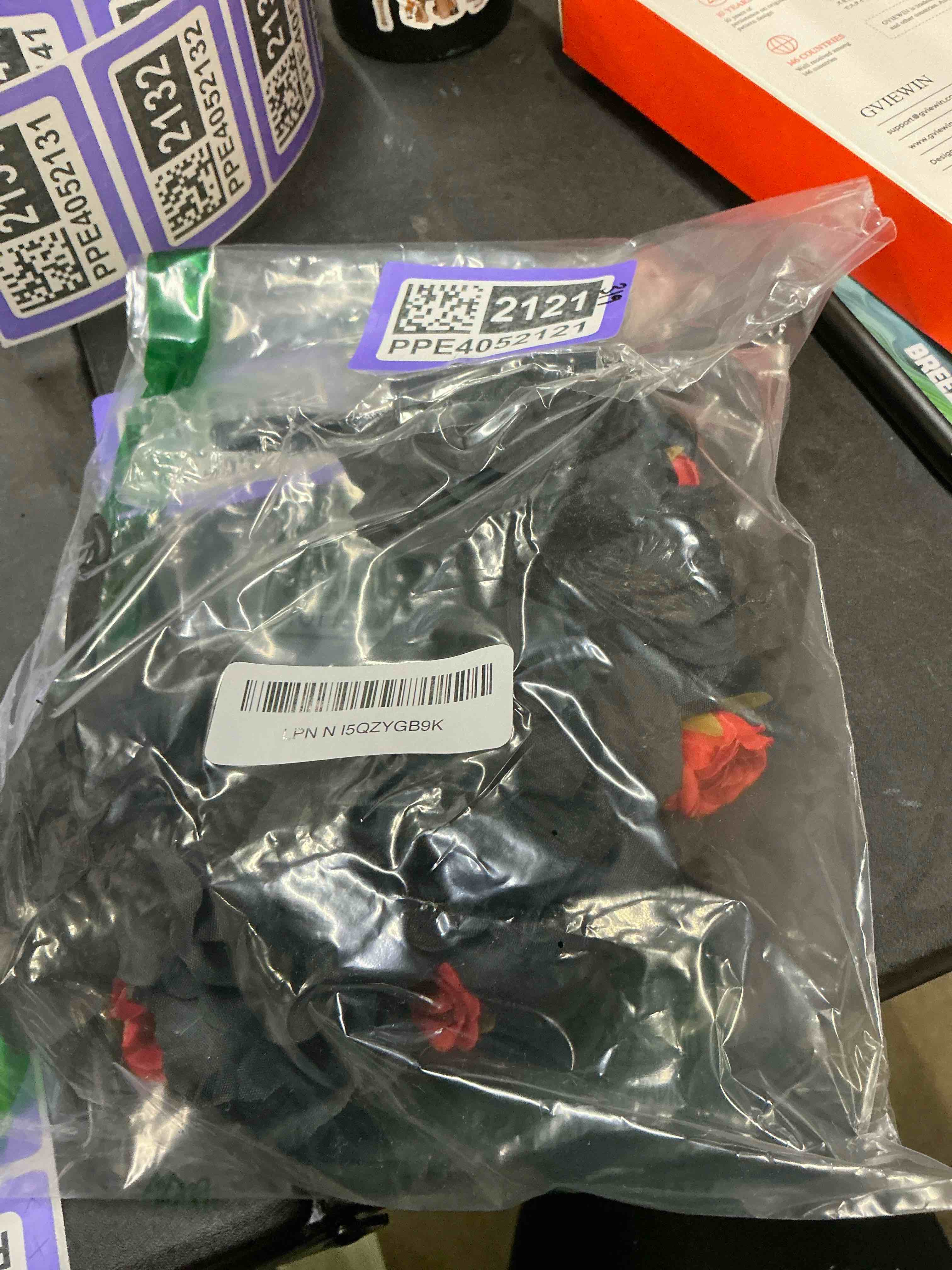 JIE CARALL Skull Floral Headband Day of the Dead Rose Floral Crown Headpiece for Women Halloween Par