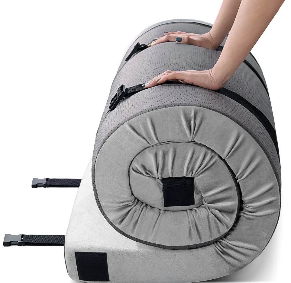 Vipsafe CertiPUR-US Memory Foam Camping Mattress, Portable Sleeping Pad with Waterproof Cover & Bag,75*30*3",Gray