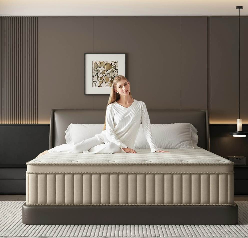 GUUKIN Queen Mattress, 12 Inch Hybrid Gel Memory Foam Mattress with Individually Wrapped Pocket Coils, Medium Firm Support, Pressure Relief, Mattress in a Box