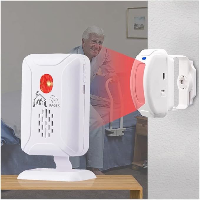 Upgrade Professional Bed Sensor Alarm and Fall Prevention for Elderly/Dementia and More,Caregiver Pa