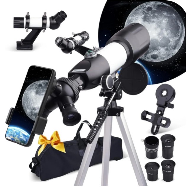 Telescope-Telescope for Adults High Powered Professional 70mm Aperture 800mm Refractor Telescopes for Astronomy Beginers FMC Lens with Tripod Adapter Carry Bag