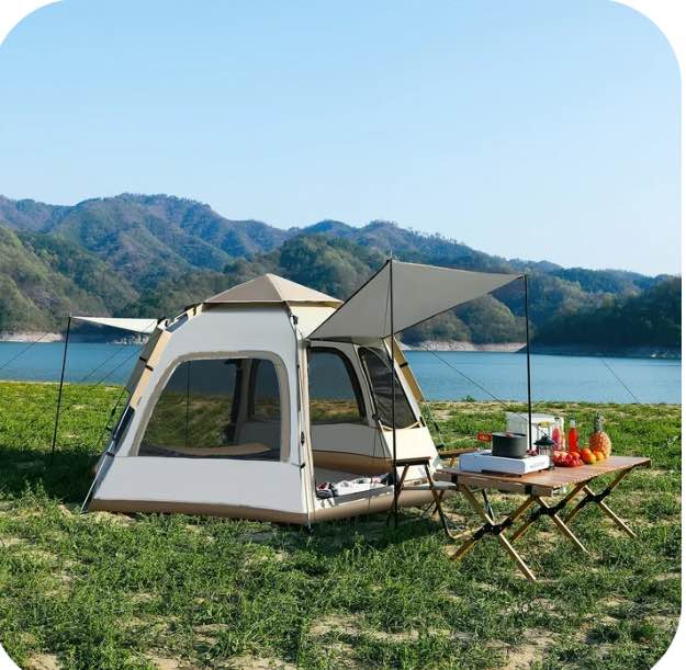 Mapskey 4-6 Person Tents for Camping,Portable Waterproof Large Glamping Tents for Outdoor Family