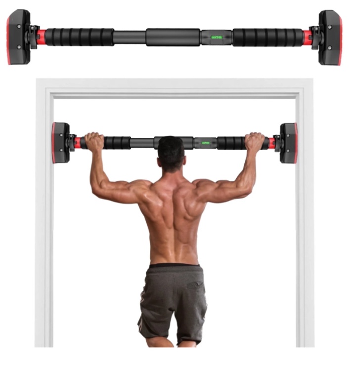 stusgo Pull up Bar for Doorway, Home Indoor Chin up Bar with No Screws, No Punching Adjustable Width Pull Up Bar[69-92cm], Strength Training Equipment Pull up Bar for Home Gym Upper Body Workout