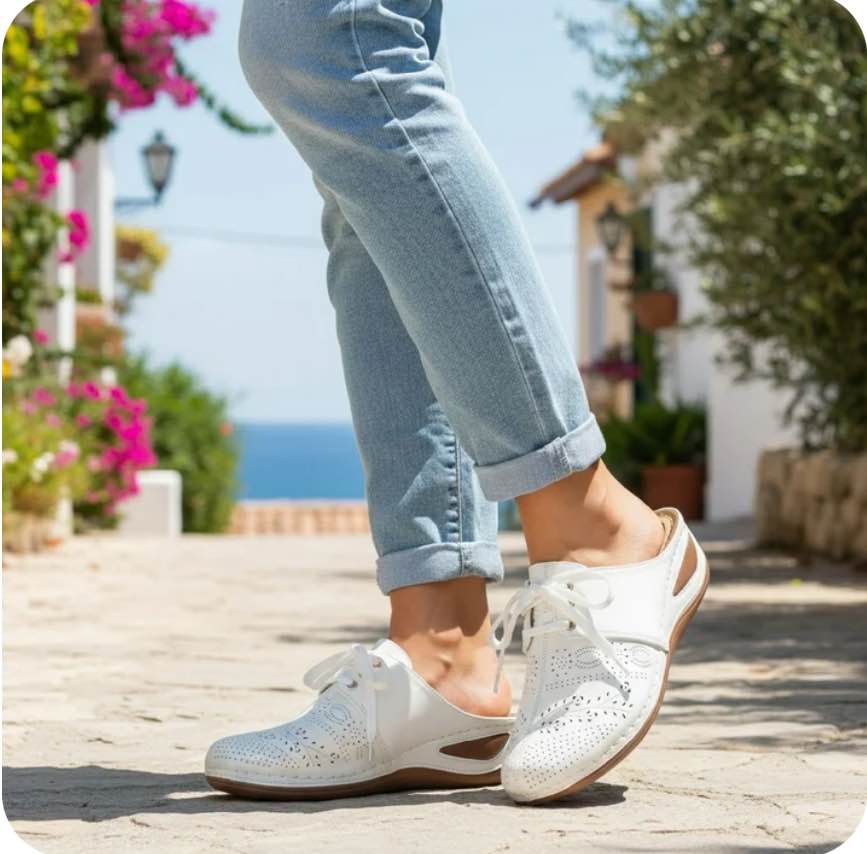 Ecetana Clogs for Women Wedge Sandals Comfort Breathable Closed Toe Sandals with Massage