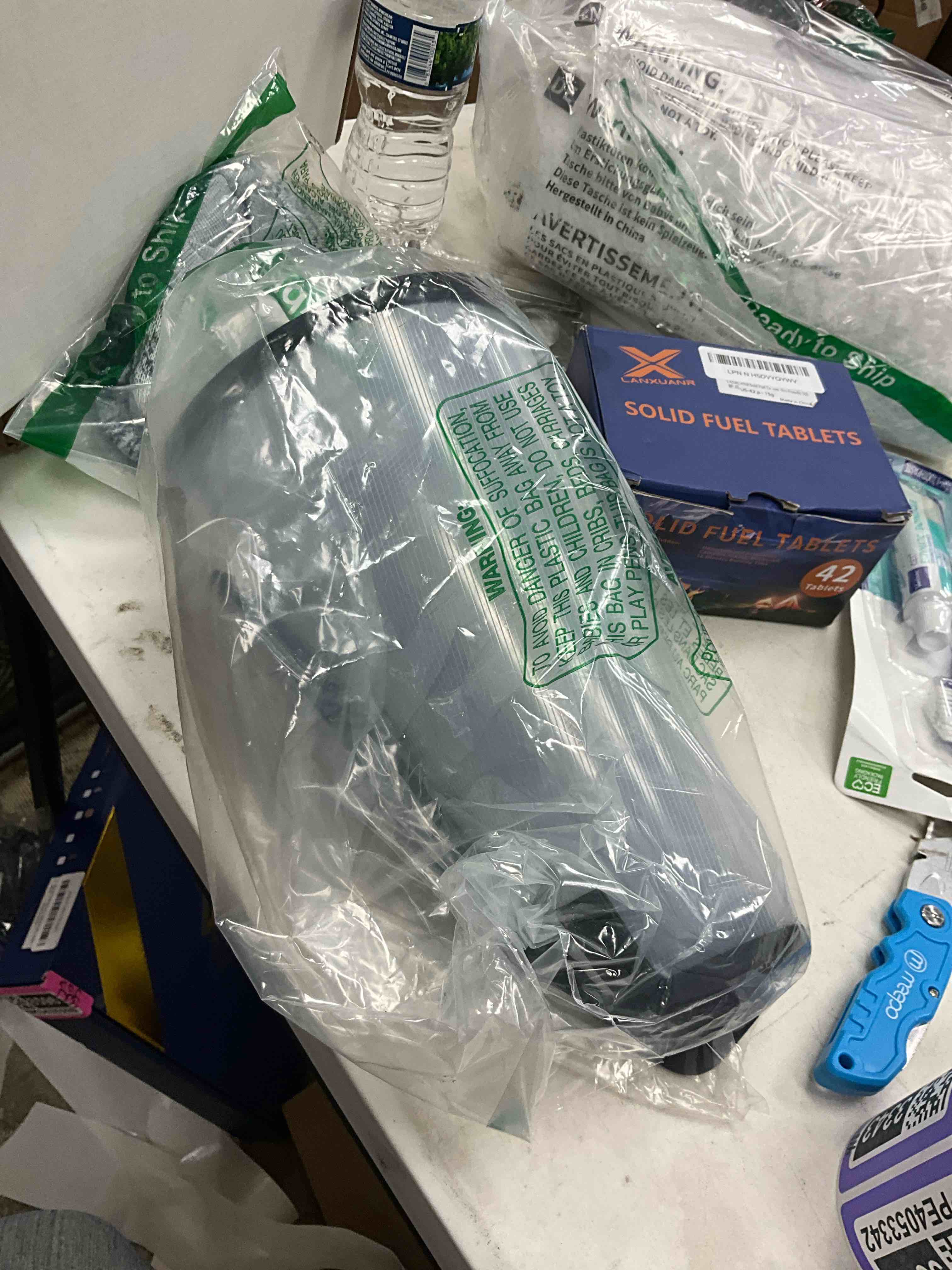 Condition photo showing Good Condition for Supet Dog Cone Collar Adjustable After Surgery, Comfortable Pet Recovery Collar & Cone for Large Medium Small Dogs, Elizabethan Dog Neck Collar Plastic Practical White L(Neck: 14.0~17.5")