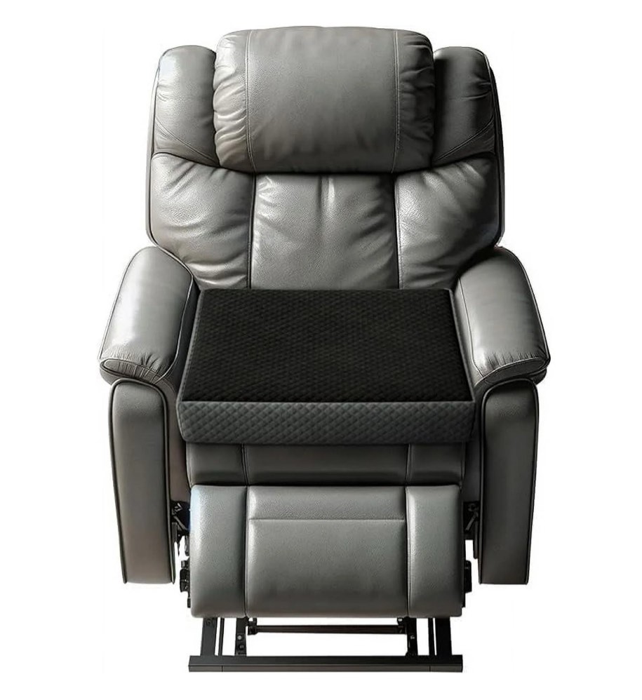 Kolbs Extra Large Recliner Cushion | Chic 2 Tone Velvet Cover | Memory Foam Seat Cushion