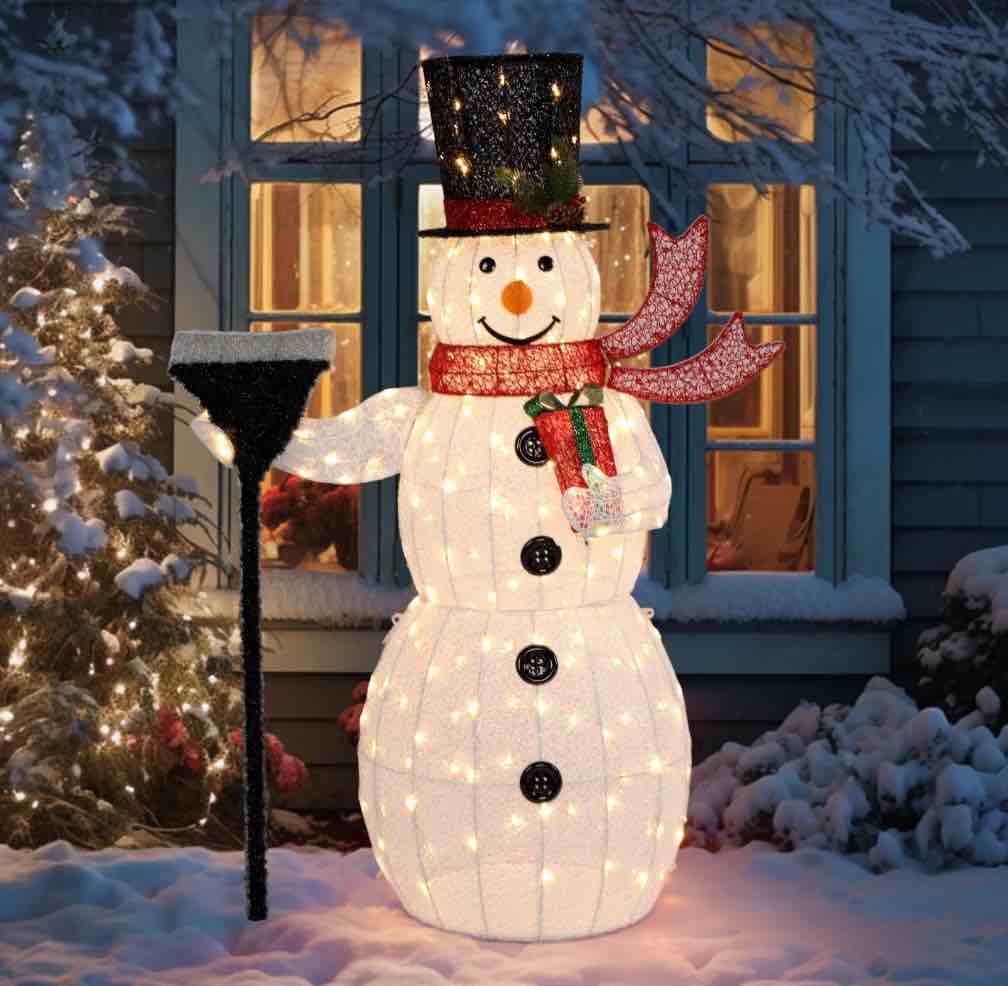 UBesGoo Top Hat Christmas Outdoor Decoration Outdoor Snowman 5FT Christmas Decorations for Home Indoor Lawn Yard