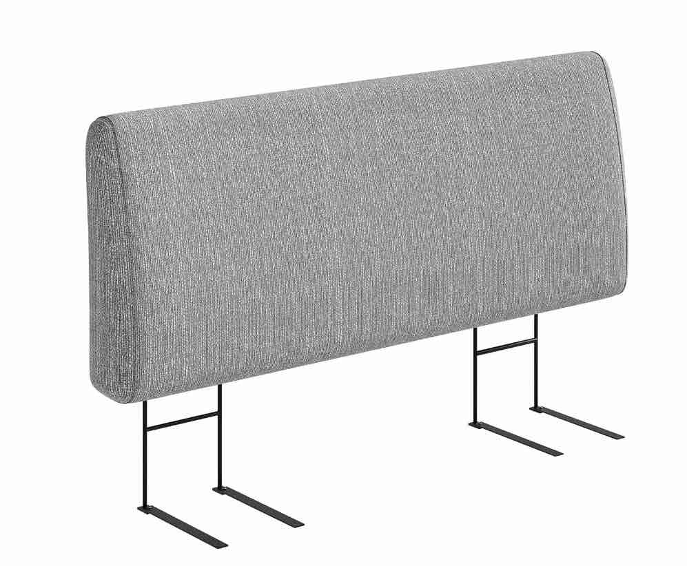 Pinmoco Upholstered Foam Headboard for Queen Bed, Height Adjustable and Ergonomic Head Board, Fabric Gray