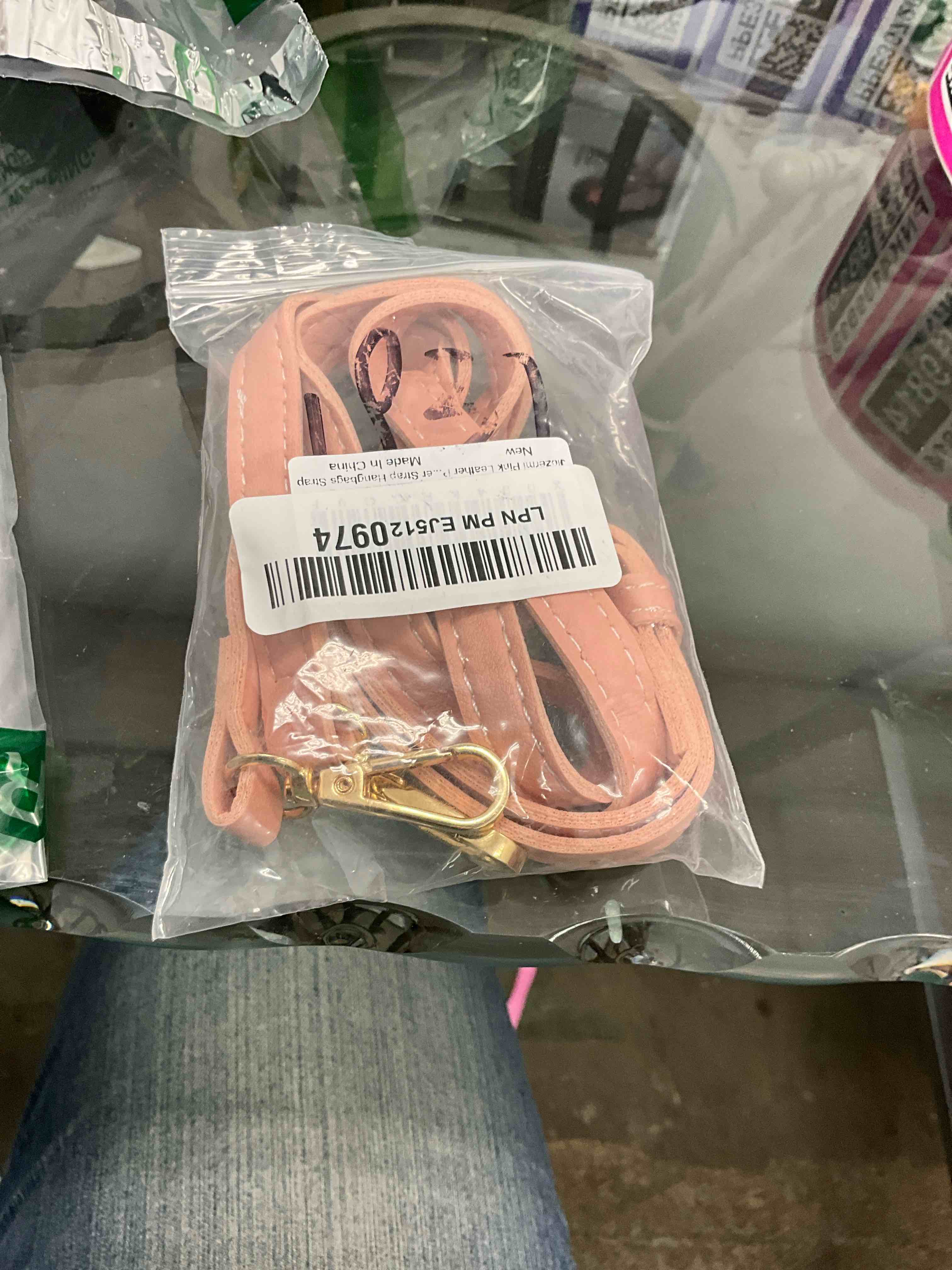 Condition photo showing Good Condition for Pink Leather Purse Strap Replacement, Crossbody Purse Strap Bag Strap Adjustable Shoudler Straps Hangbags Straps