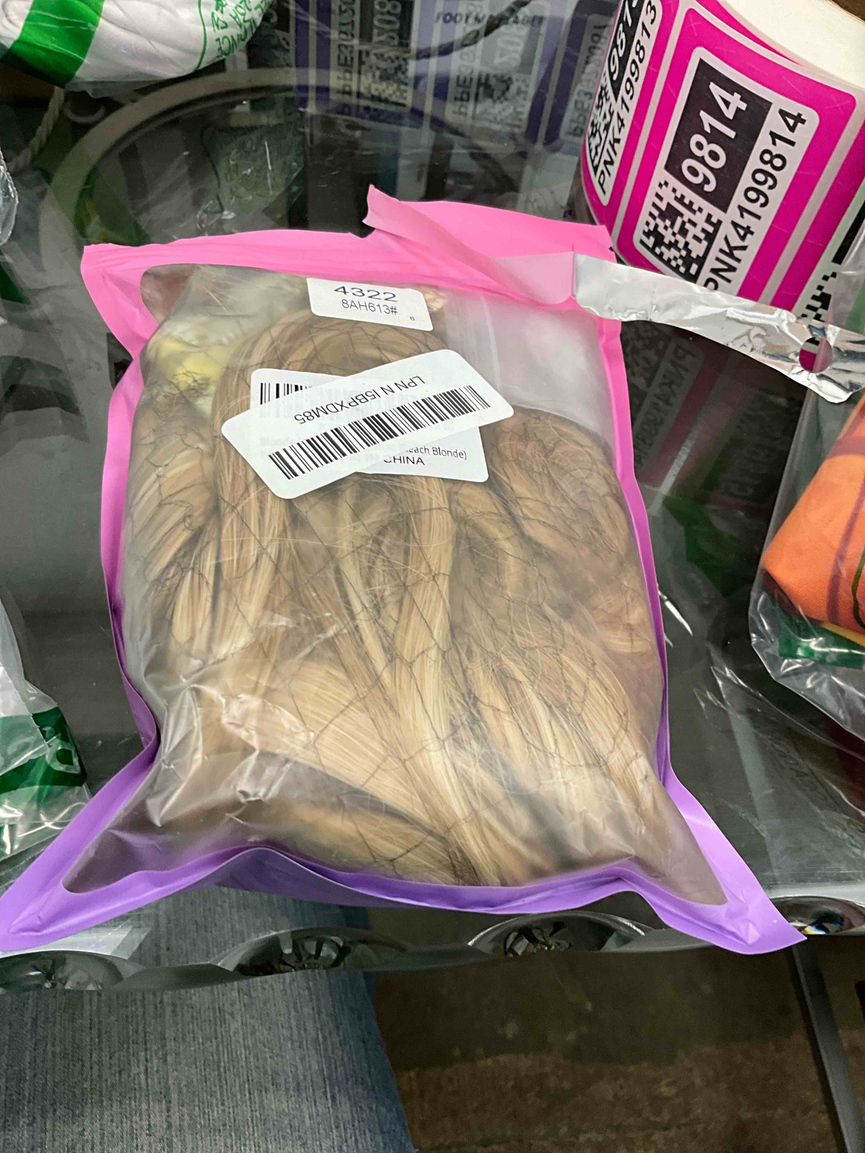 Condition photo showing Good Condition for 20 Inches Blonde Hair Extensions Clip ins, 4Pcs Curly Synthetic Clip in Hair Extensions (Color: Dark Blonde with Bleach Blonde Highlights) 20 Inch Dark Blonde with Bleach Blonde Highlights