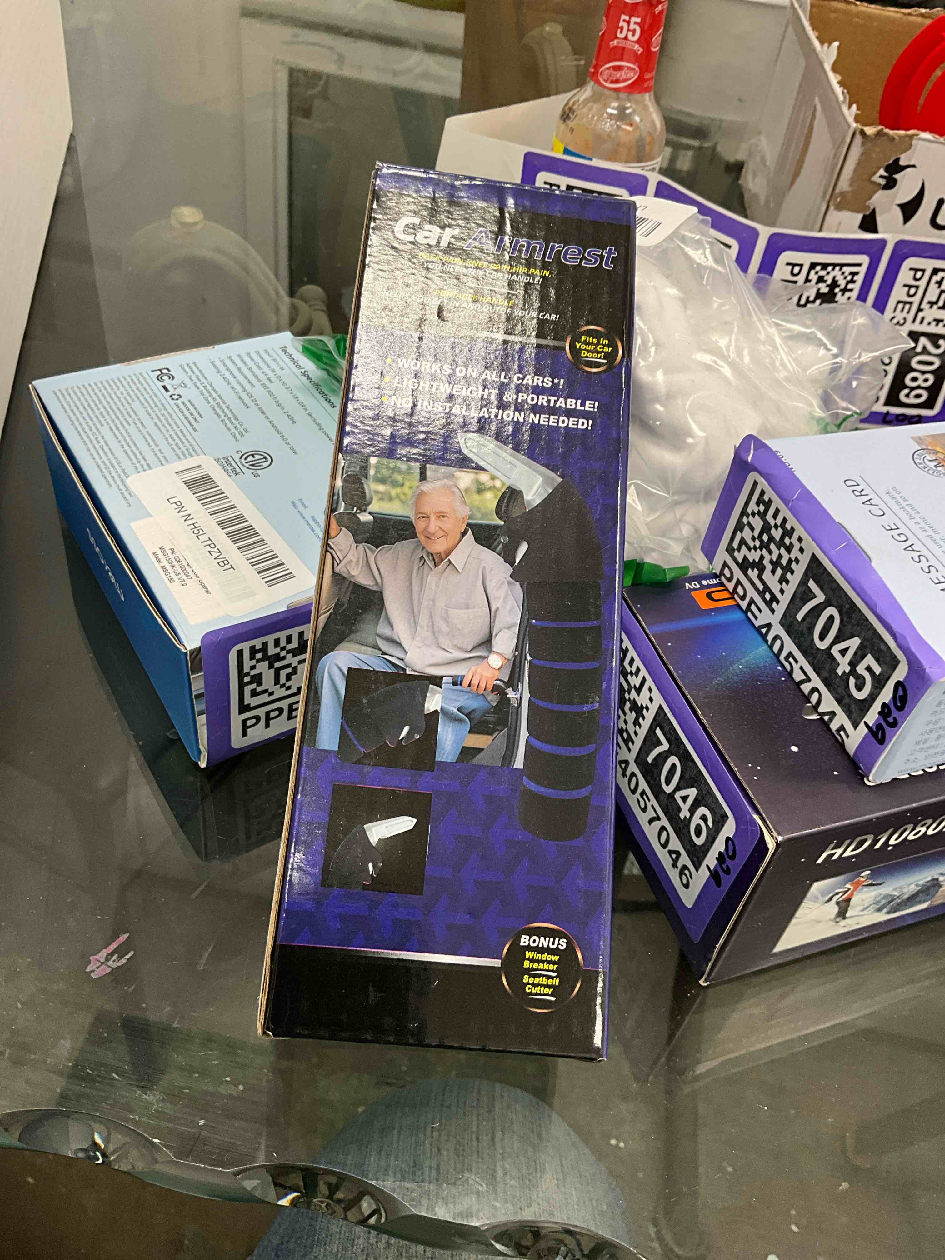 Condition photo showing New/Like New for Car Door Handle for Elderly Car Assist Support Handle Multifunction (Seatbelt Cutter & Glass Breaker) Car Door Latch Bar for Seniors and Handicapped Red