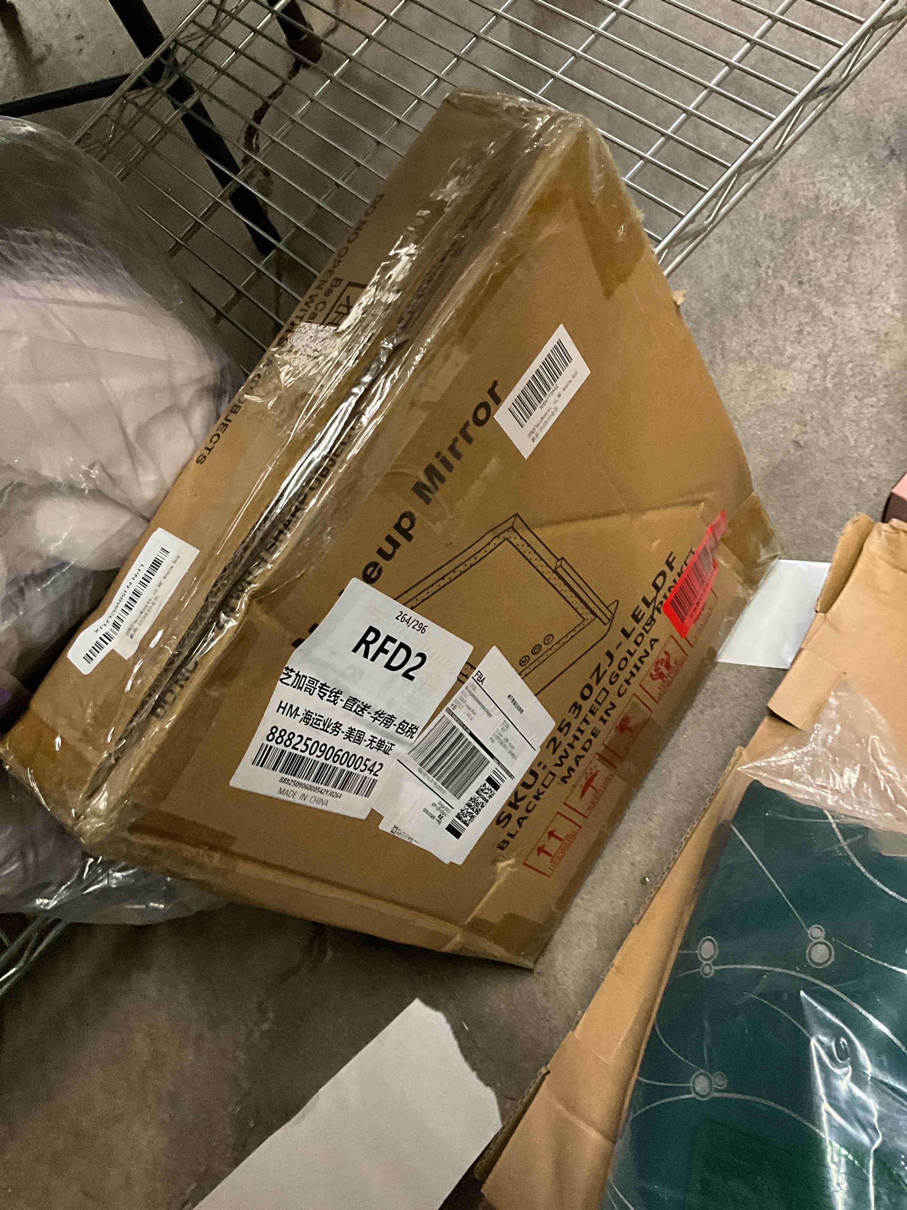 Condition photo showing Good Condition for LED Lighted Vanity Mirror 11.81"x13.38" - Sensitive Smart Touch, 3 Dimmable Modes, 360° Smooth Rotation Desk Makeup Mirror Gold