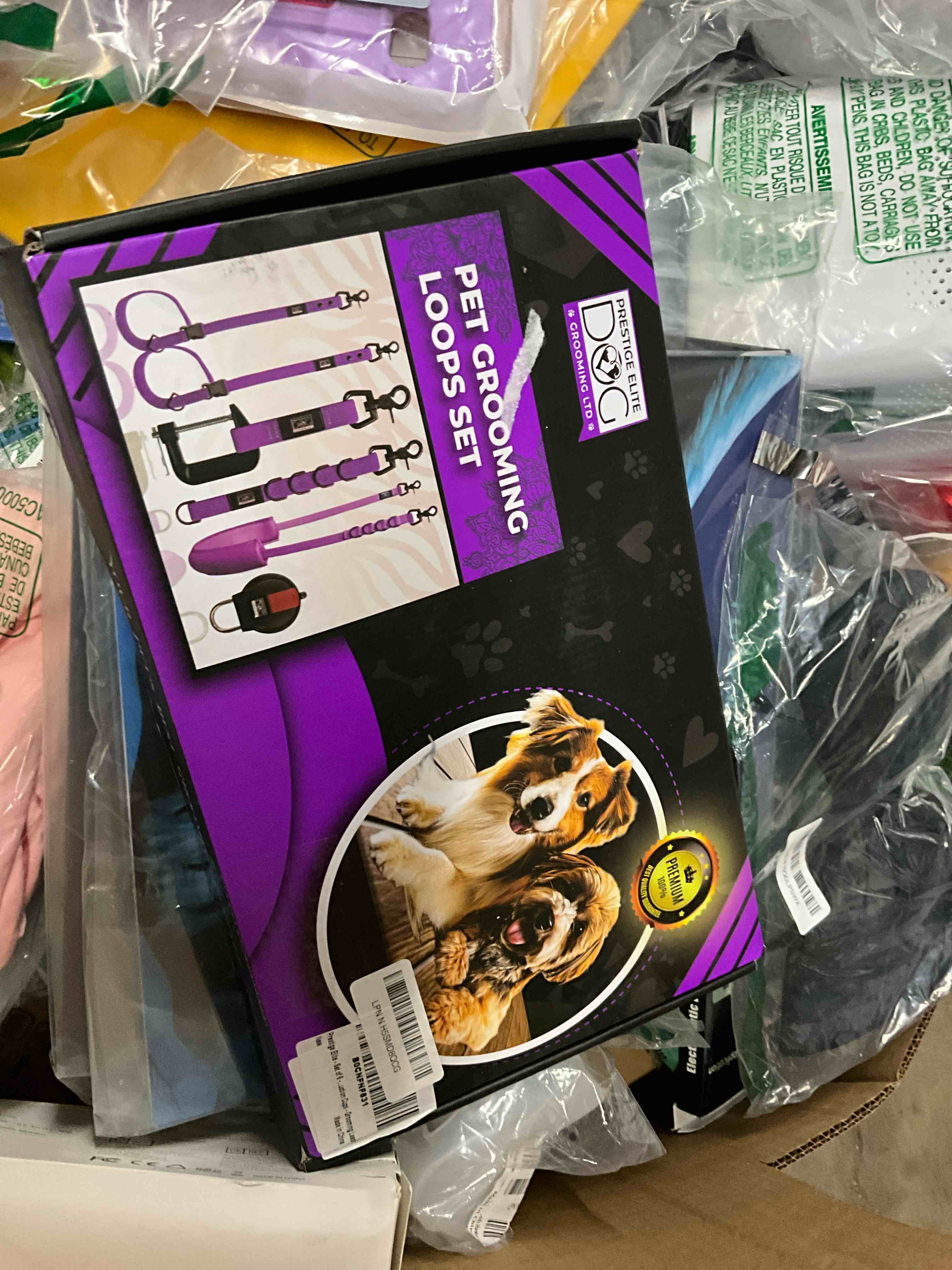 Condition photo showing Good Condition for Prestige Elite - Grooming loops for Dogs, Groomers Helper, Grooming Loops for Pet Groomers Adjustable Bio Thane Dog Grooming Loop, Belly Strap, Grooming Noose, Waterproof Extension Strap & Suction Cup