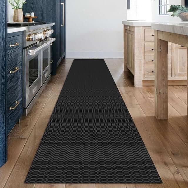 KOZYFLY Washable Runner Rug 2x12 ft Hallway Kitchen Runner Rugs with Rubber Backing Entryway Runner 