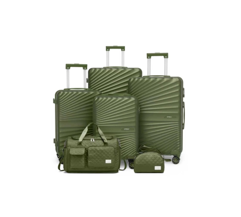 joyway 6 piece hardshell luggage set with spinner wheels tsa lock and scratch-resistant finish durable lightweight suitcases