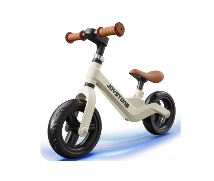 joystone toddler balance bike toys for 1-3 years old boys girls, kids training balance bike with adjustable handlebar and seat, no pedals bike gift for kids, white