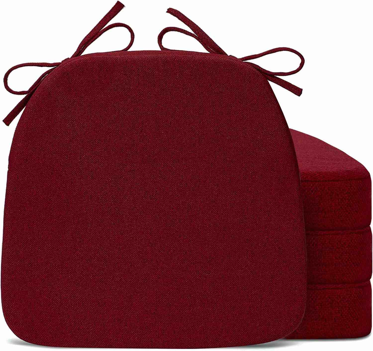 sunsleek chair cushions for dining chairs, d-shaped seat cushions with removable washable cover and