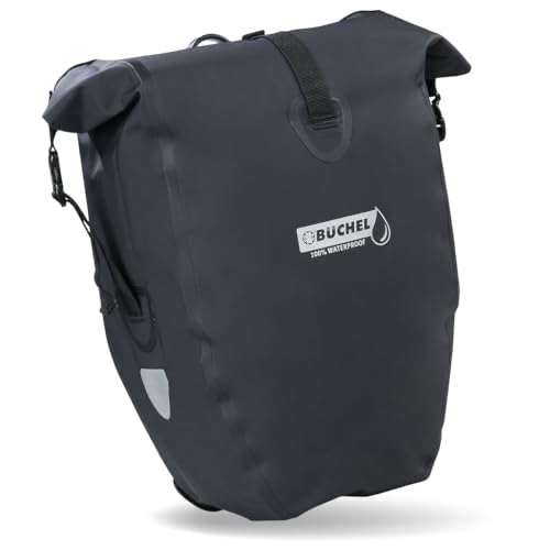 bchel pannier bike bag - 26l waterproof, rear rack bag, cycling trip