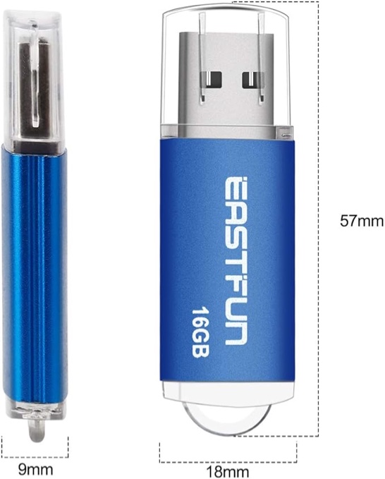 Condition photo showing New/Like New for EASTFUN 5 Pack 16GB USB 2.0 Flash Drive Memory Stick Thumb Drive Thumb Stick Jump Drive Zip Drive Pen Drive, with LED Indicator,5 Pcs Colors:Rose/Red/Black/Green/Blue
