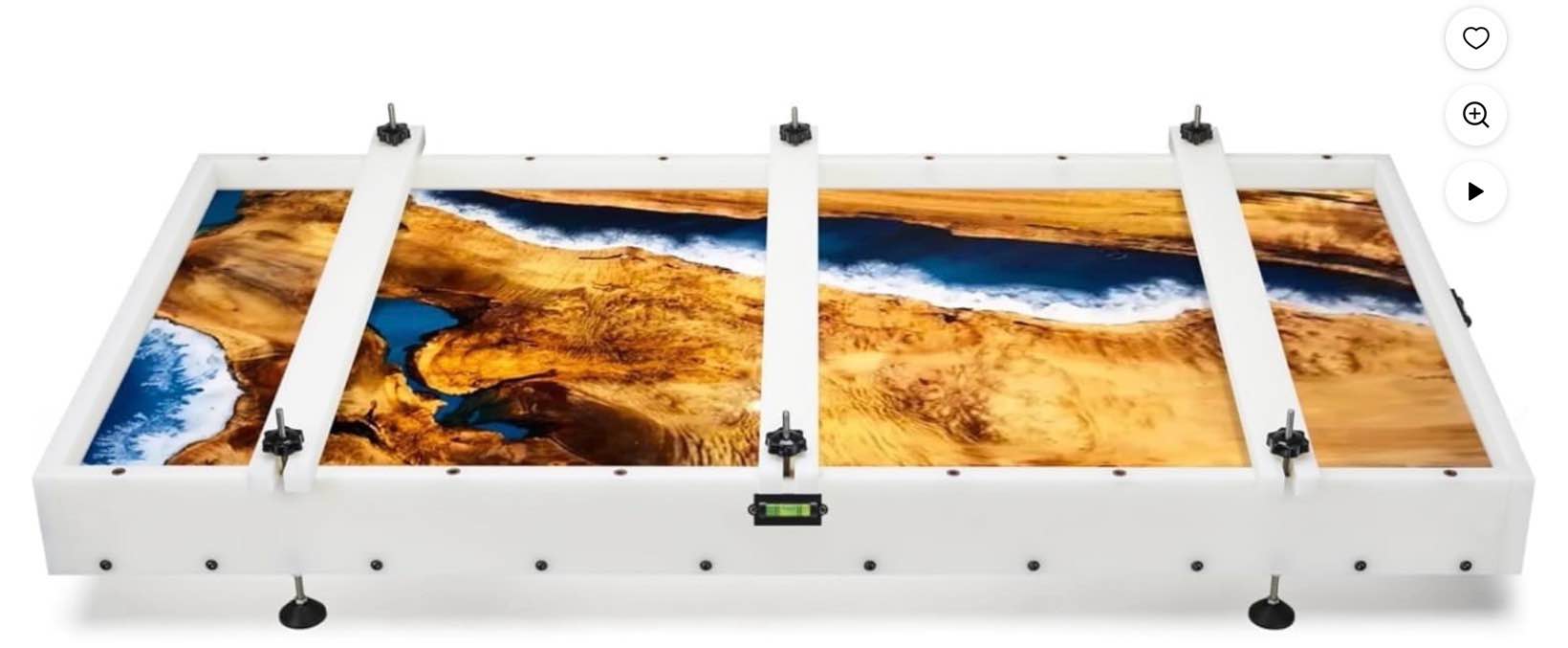 Extra Large Epoxy Resin Mold 48x24x3 Inches JOYKISS, Adjustable Fastening and Leveling, Heavy Duty Reusable Resin Mold for River Tables, Coffee Tables, Trays, Cutting Boards, DIY Resin Art Etc.