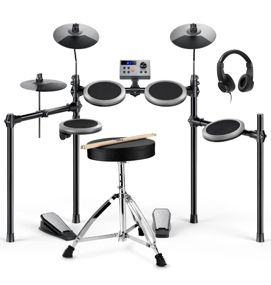 Donner Electric Drum Set for Kids Beginner Christmas Birthday Gift 150+ Sounds Quiet Mesh Pad DED-70 New