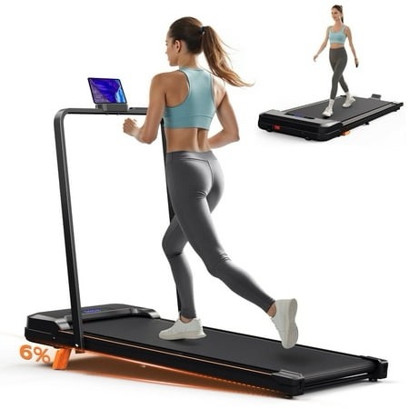 primy walking pad with incline and handle 4 in 1 compact under desk treadmill for walking jogging portable foldable treadmill modern fitness equipm
