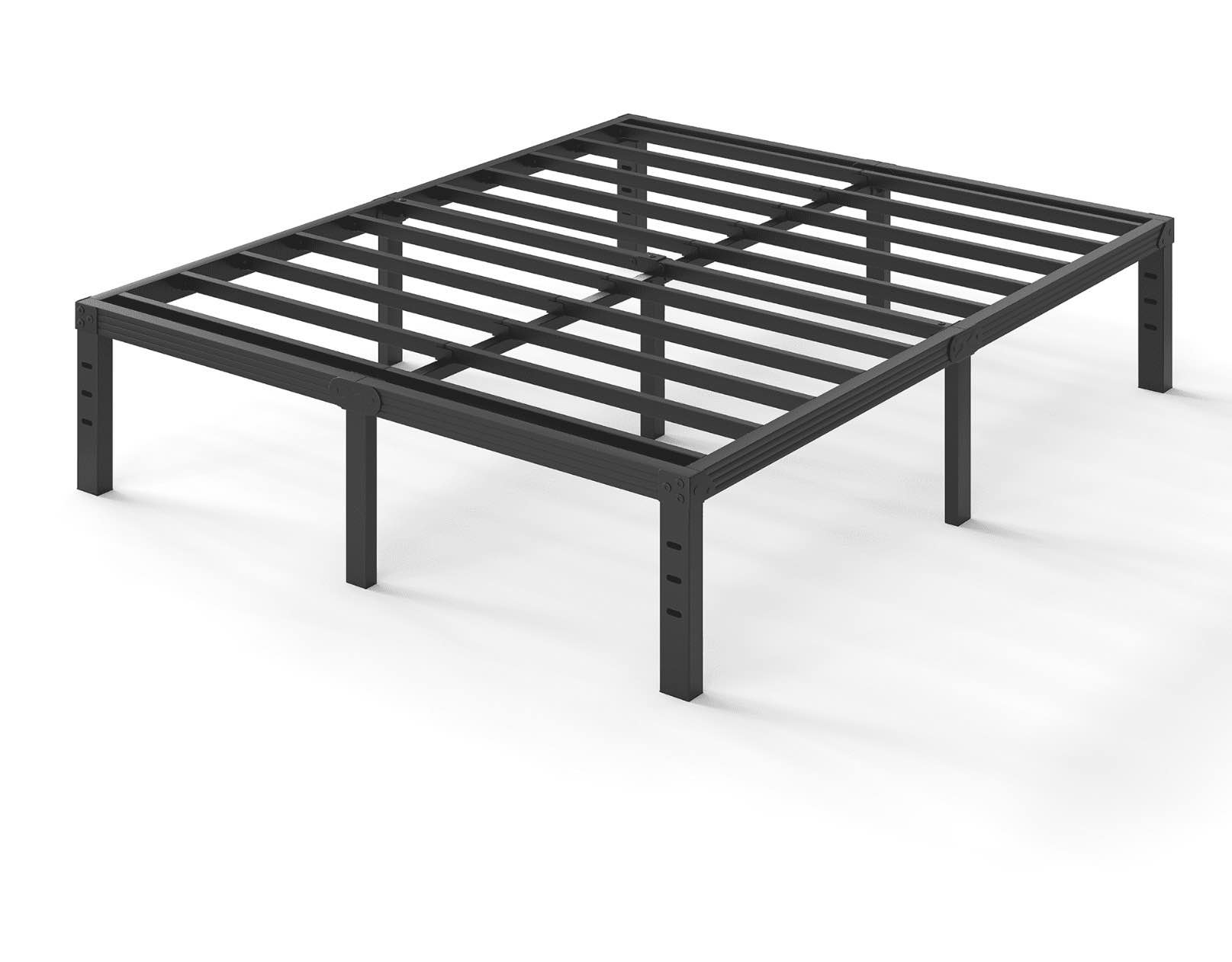 uliesc 14" heavy duty metal platform bed frame, no box spring needed, queen size