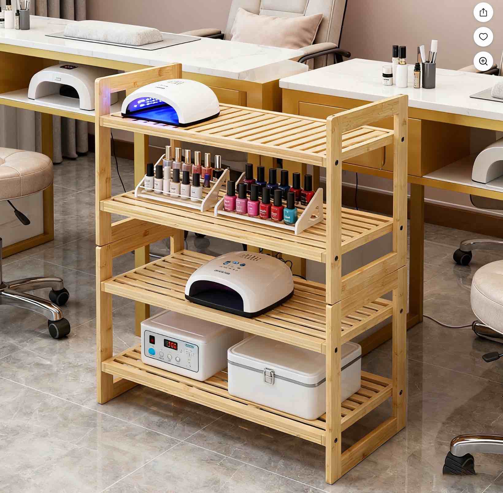 Bamboo Shoe Rack Kit, 4-Tier Bamboo Shoe Storage Organizer, Holds Up to 300 lb, for Entryway Bathroom Bedroom, Free Standing Shoe Racks for Indoor Outdoor, Stackable | Foldable | Natural