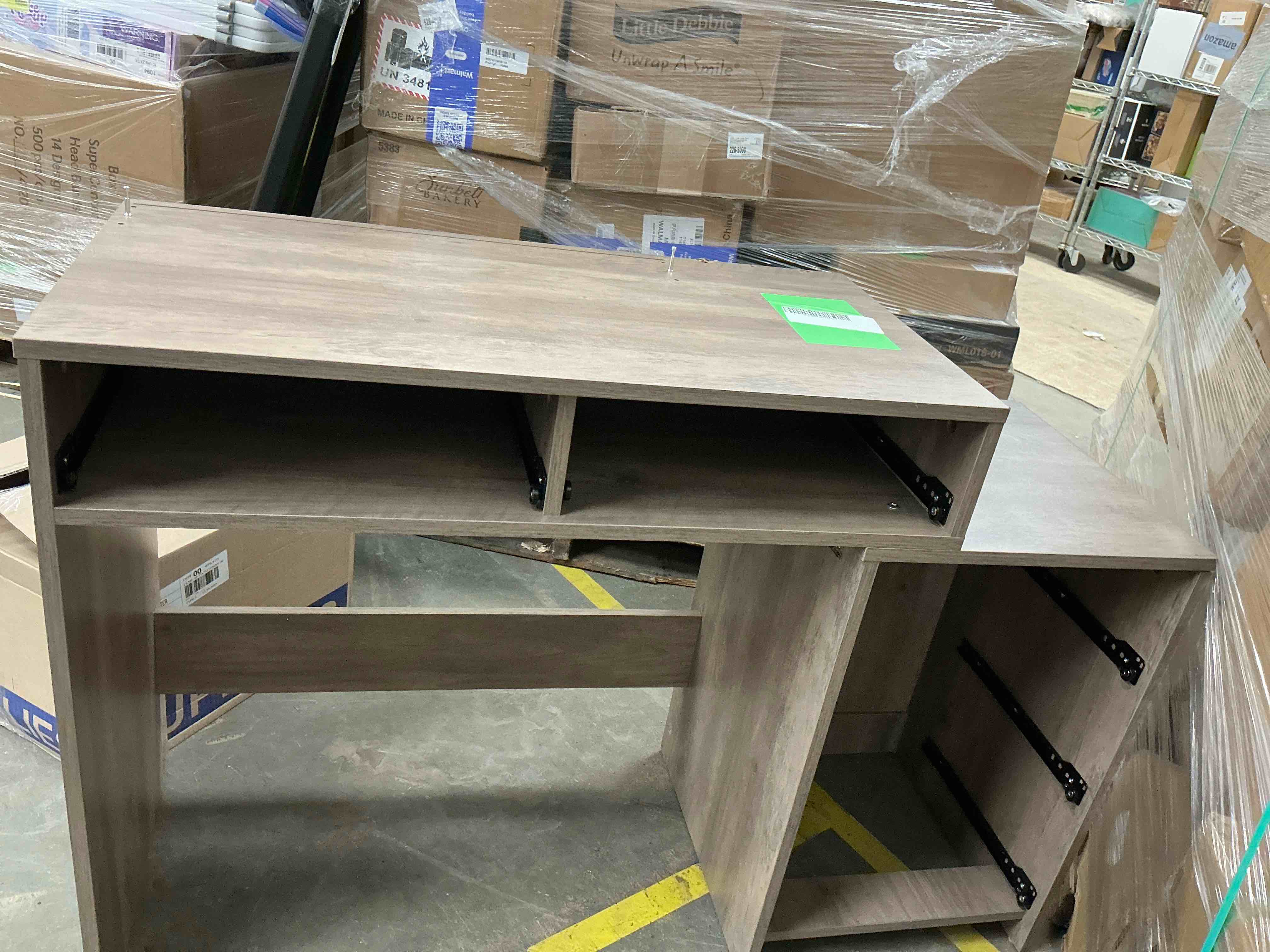 ktaxon vanity set with 3 color lighted mirror & charging station, makeup table dressing table?gray