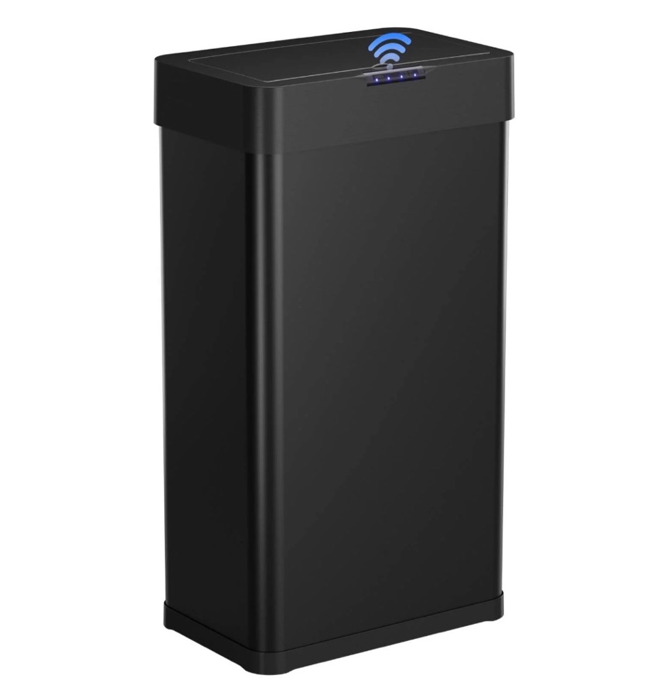 pirecart automatic trash can 13.2 gallon touch free stainless steel garbage can for home office