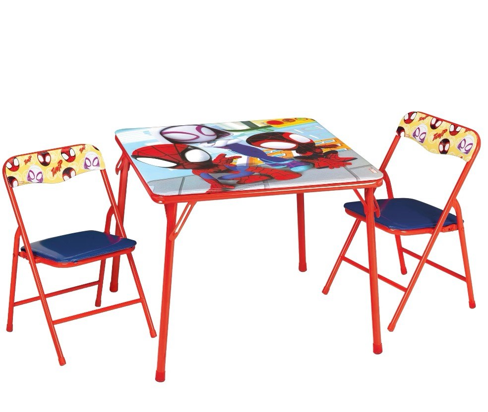 spider-man child 3-piece table and chairs set, red