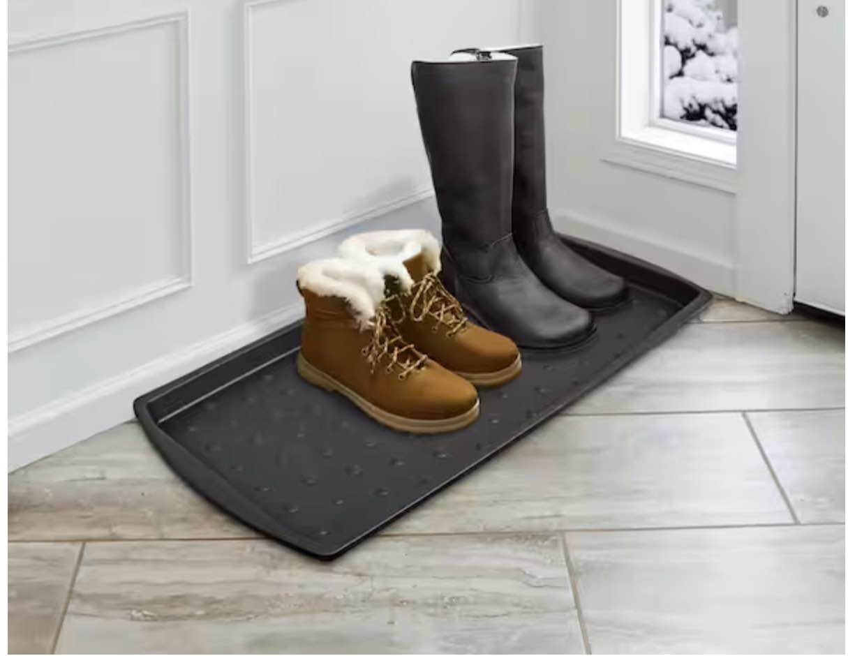 Soho Black 15 in. x 29 in. Indoor Boot Tray