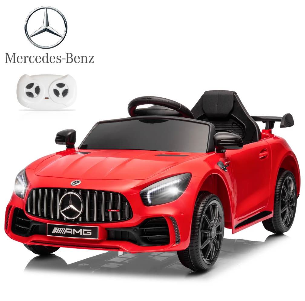 UBesGoo 12V Licensed Mercedes-Benz Electric Ride On Cars Toys for Kids, Power Wheels with Parent Remote Control, Red