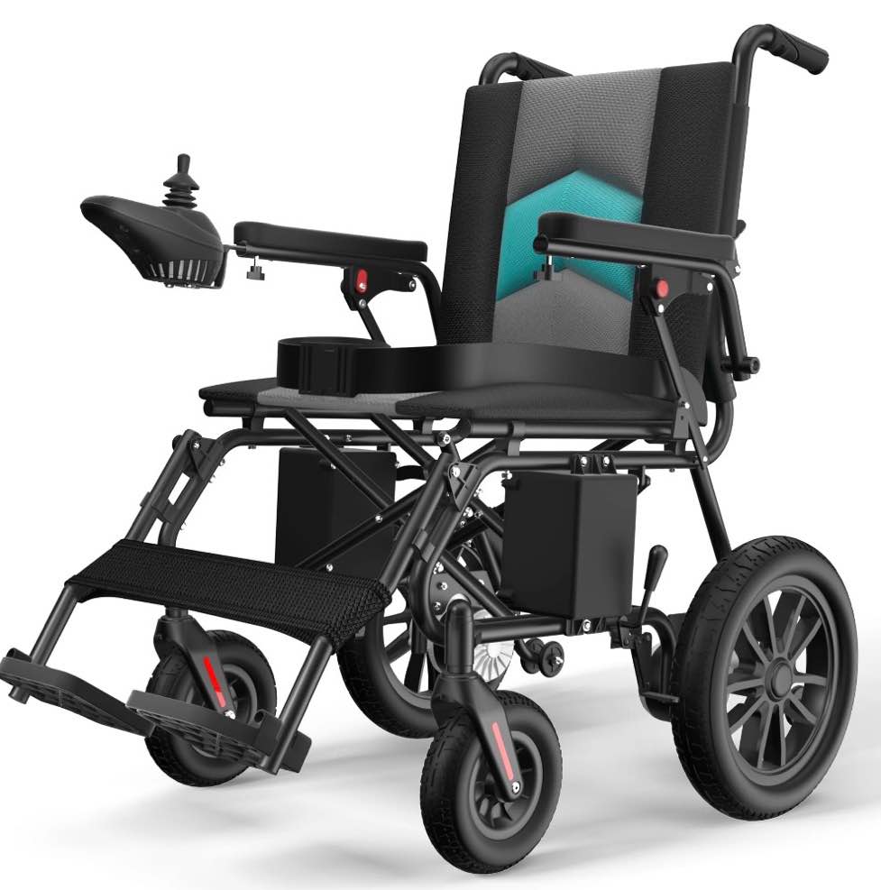 COOLHUT Electric Wheelchair, 20+ Miles Long-Range (350LBS) Lightweight Portable Electric Wheelchair for Adults, Smart Motorized Mobility Scooter with 360° Joystick, 8-Yeas Warranty