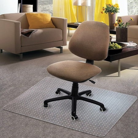 Office Chair Mat for Carpet Computer Desk Chair Mat for Floors Easy Glide Rolling Plastic Footrest Mat for Premium Polycarbonate Studded Standard Ca