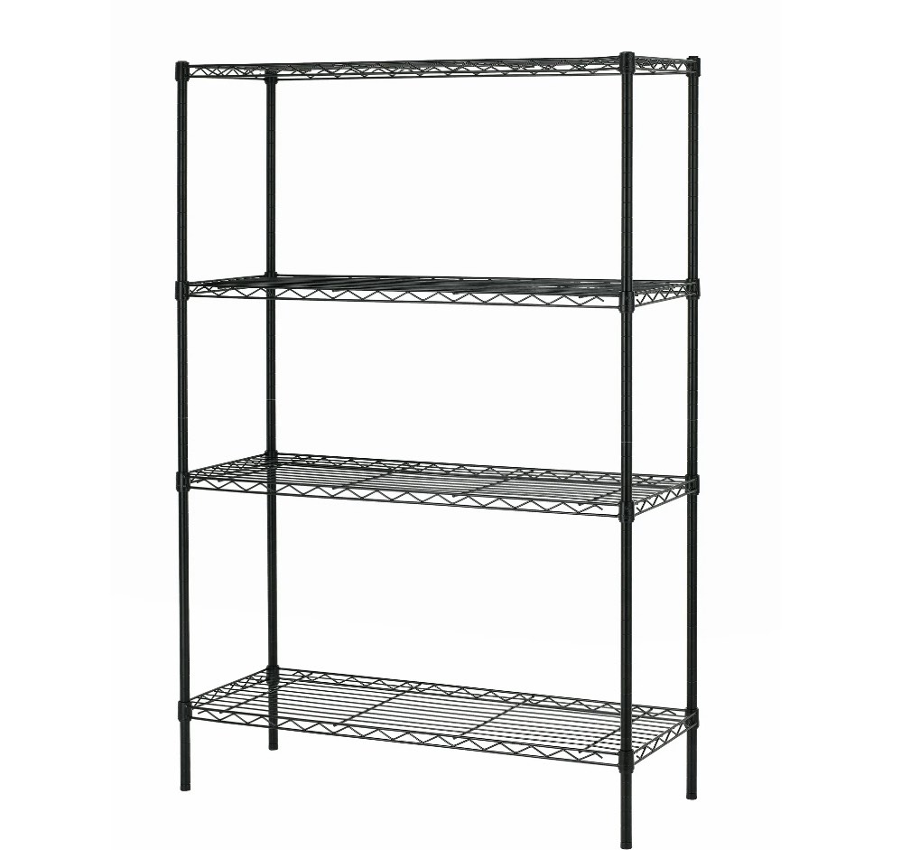 bestoffice 4 shelf wire shelving unit garage nsf wire shelf metal storage shelves heavy duty height adjustable for 1000 lbs capacity black